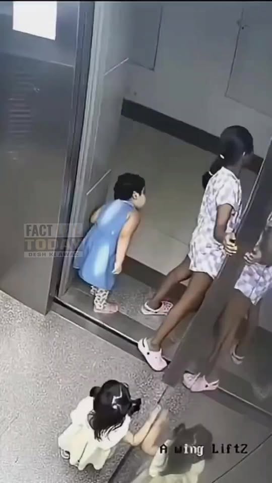 एक मासूम छोटी बच्ची ने दो छोटे बच्चों को 
लिफ्ट में फंसने से बचाया, सच में ये लड…