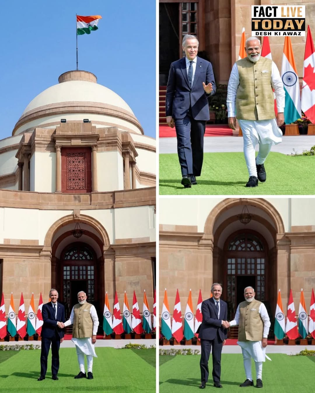 दिल्ली: प्रधानमंत्री नरेंद्र मोदी ने हैदराबाद हाउस में कनाडा के प्रधानमंत्री मार…