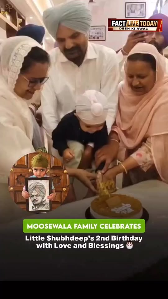 Moosewala family celebrates little shubhdeep’s 2nd birthday #newsupdate2026 #fol…