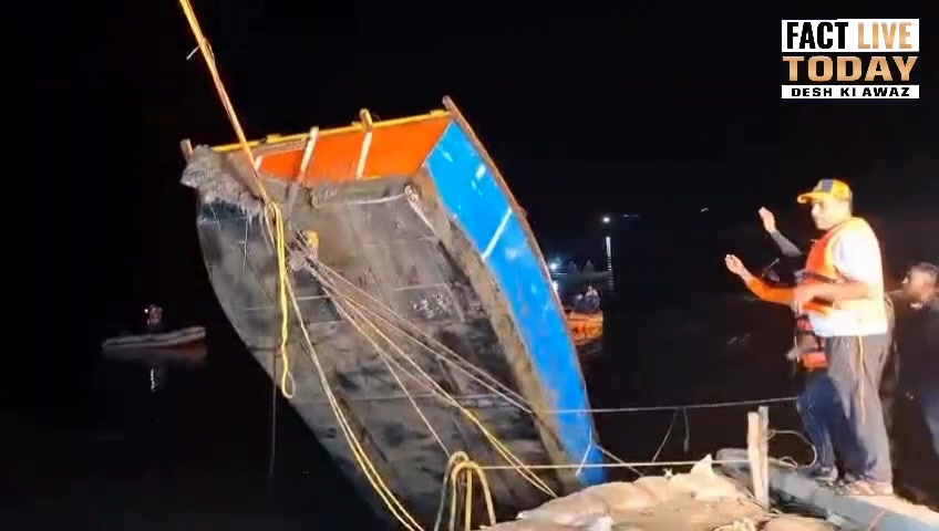 वृंदावन स्टीमर हादसा : -देर रात यमुना से निकाला गया स्टीमर… 5 लोग लापता, लगातर…