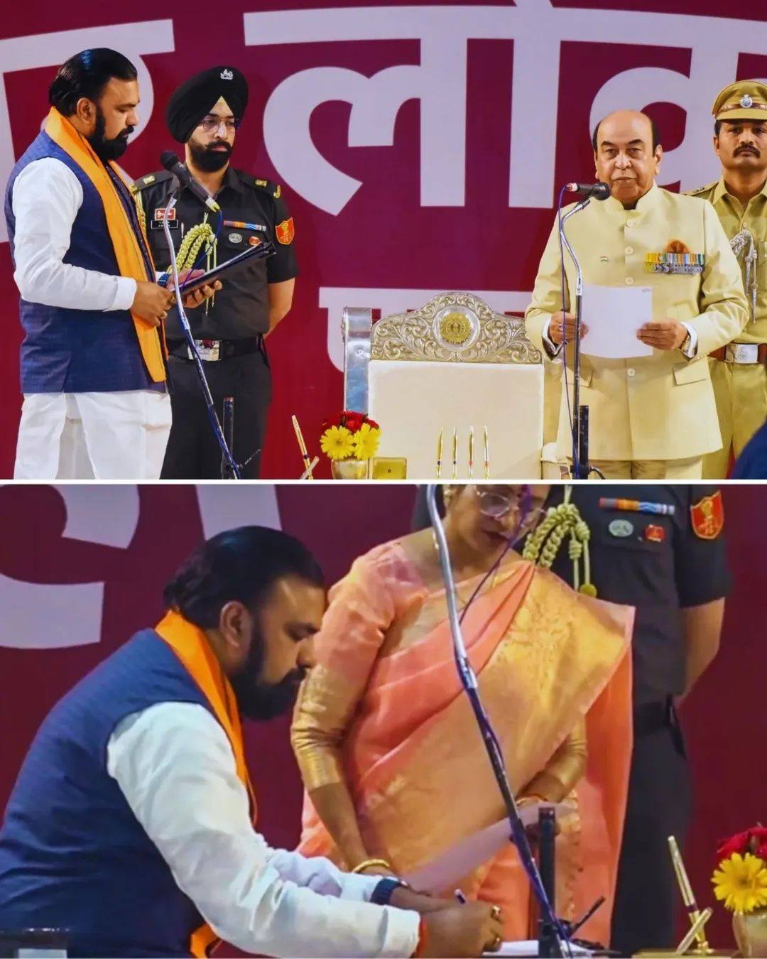 बिहार के नए सीएम सम्राट चौधरी ने लोकभवन में मुख्यमंत्री पद की शपथ ली

#Bihar #sa…