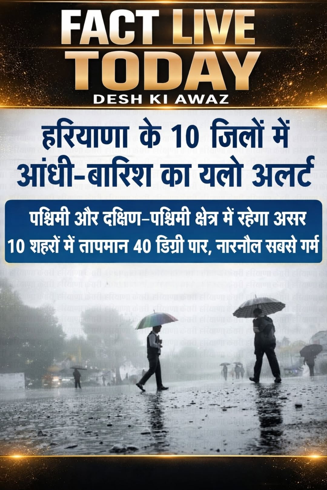 हरियाणा में मौसम ने एक तरफ वीरवार को गर्मी ने लोगों को झुलसा दिया, अब मौसम विभाग…