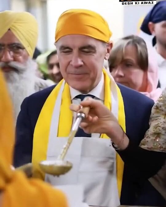 कनाडा में सिख हेरिटेज माह के अवसर पर प्रधानमंत्री मार्क कार्नी अपनी पत्नी डायना …