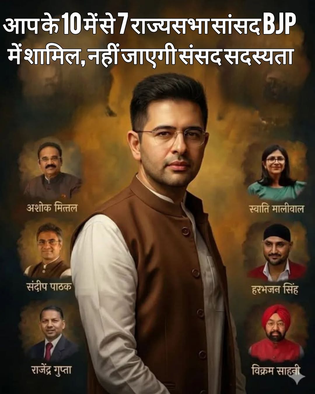 7 out of 10 Raj Sabha MPs of AAP joined BJP, no one will have to leave the membe…