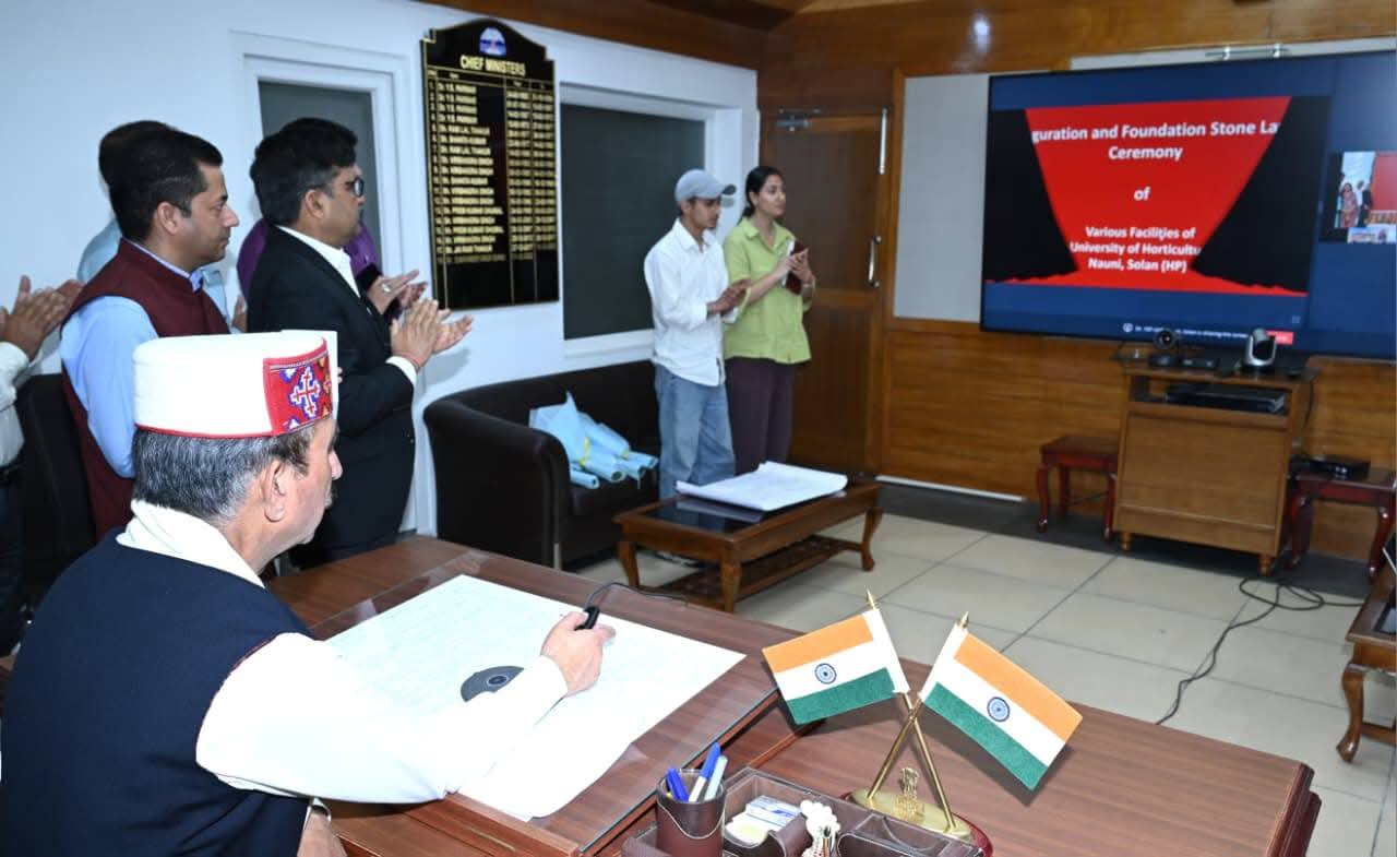 HCM सुखविंदर सिंह सुखू :आज शिमला से वर्चुअल माध्यम से डॉ. वाई.एस. परमार उद्यानिक…