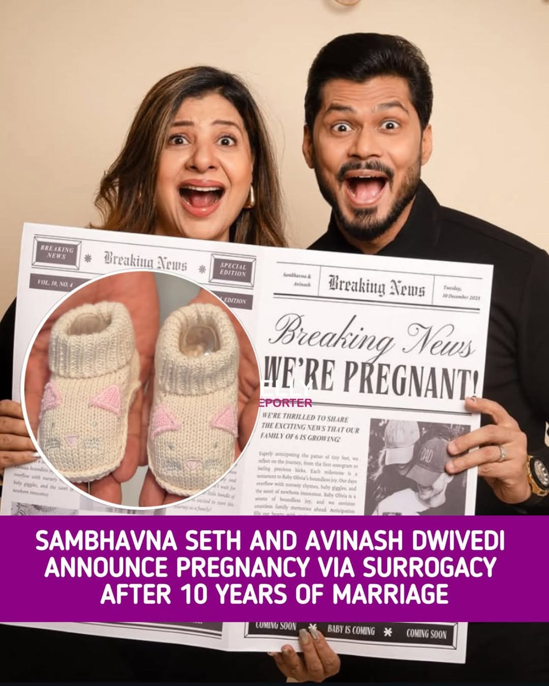 संभावना सेठ और अविनाश द्विवेदी सरोगेसी के जरिए पहले बच्चे की उम्मीद कर रहे हैं, …