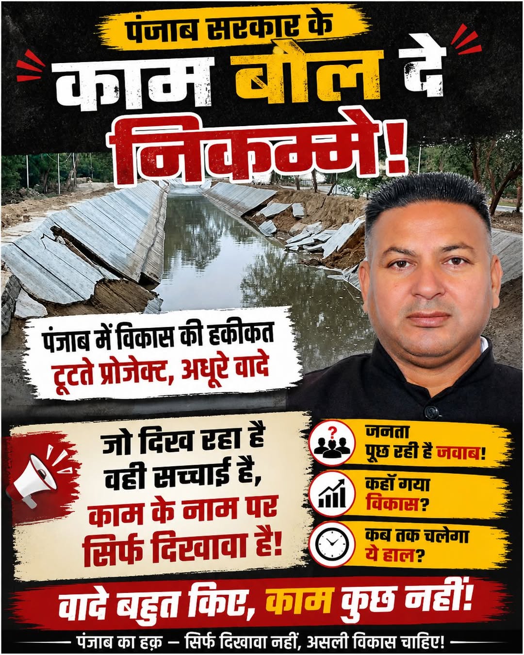 पंजाब में विकास की हकीकत
टूटते प्रोजेक्ट, अधूरे वादे
#factlivetoday Jaspal Panjg…