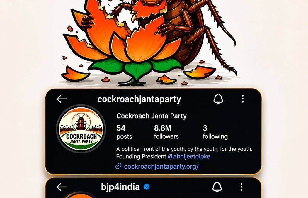 सबसे बड़ी बात यह है कि “कॉकरोच पार्टी” ने बीजेपी के सोशल अकाउंट को पीछे छोड़ते ह…