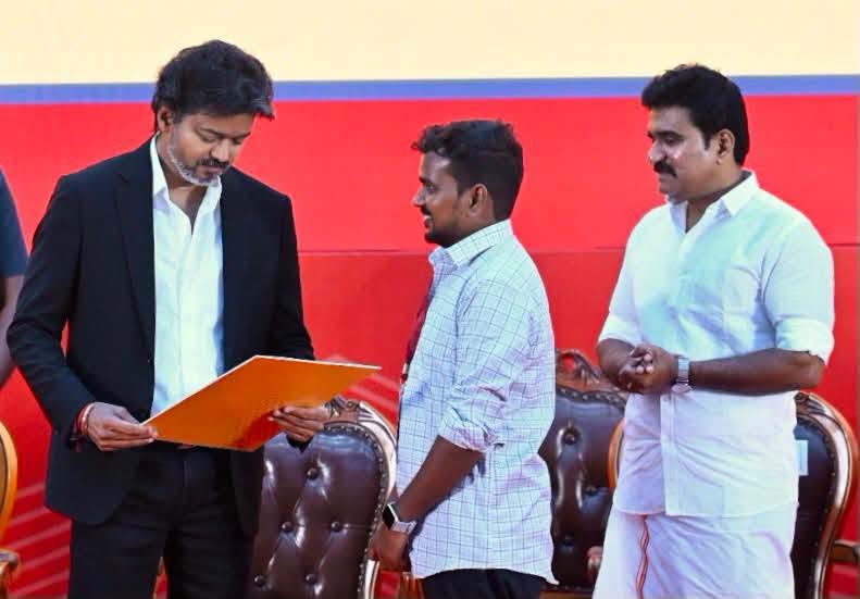 #InPics | Tamil Nadu Chief Minister C. Joseph #Vijay hands over appointment orde…