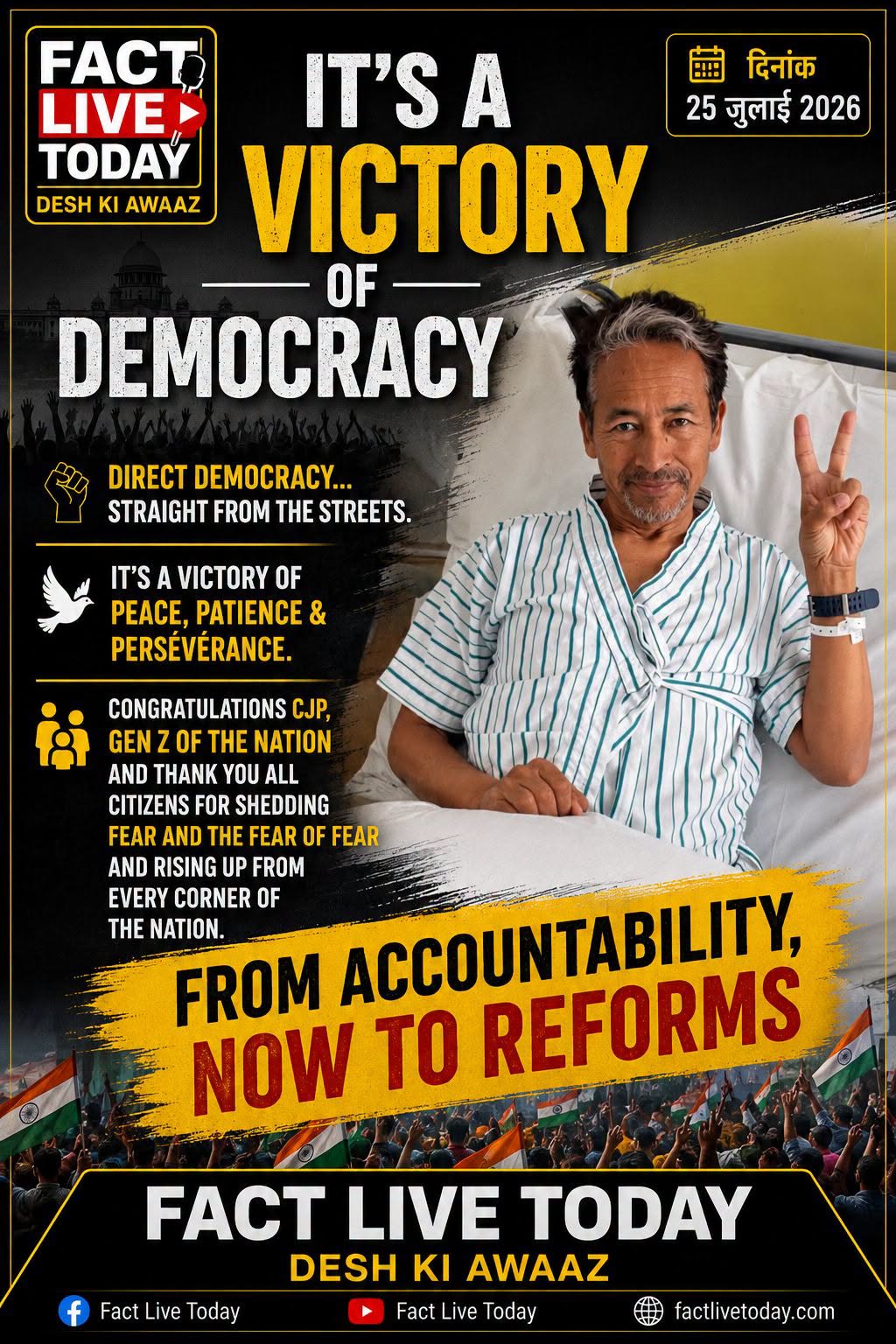 IT’S A VICTORY OF DEMOCRACY
direct democracy… straight from the streets.
It’s …