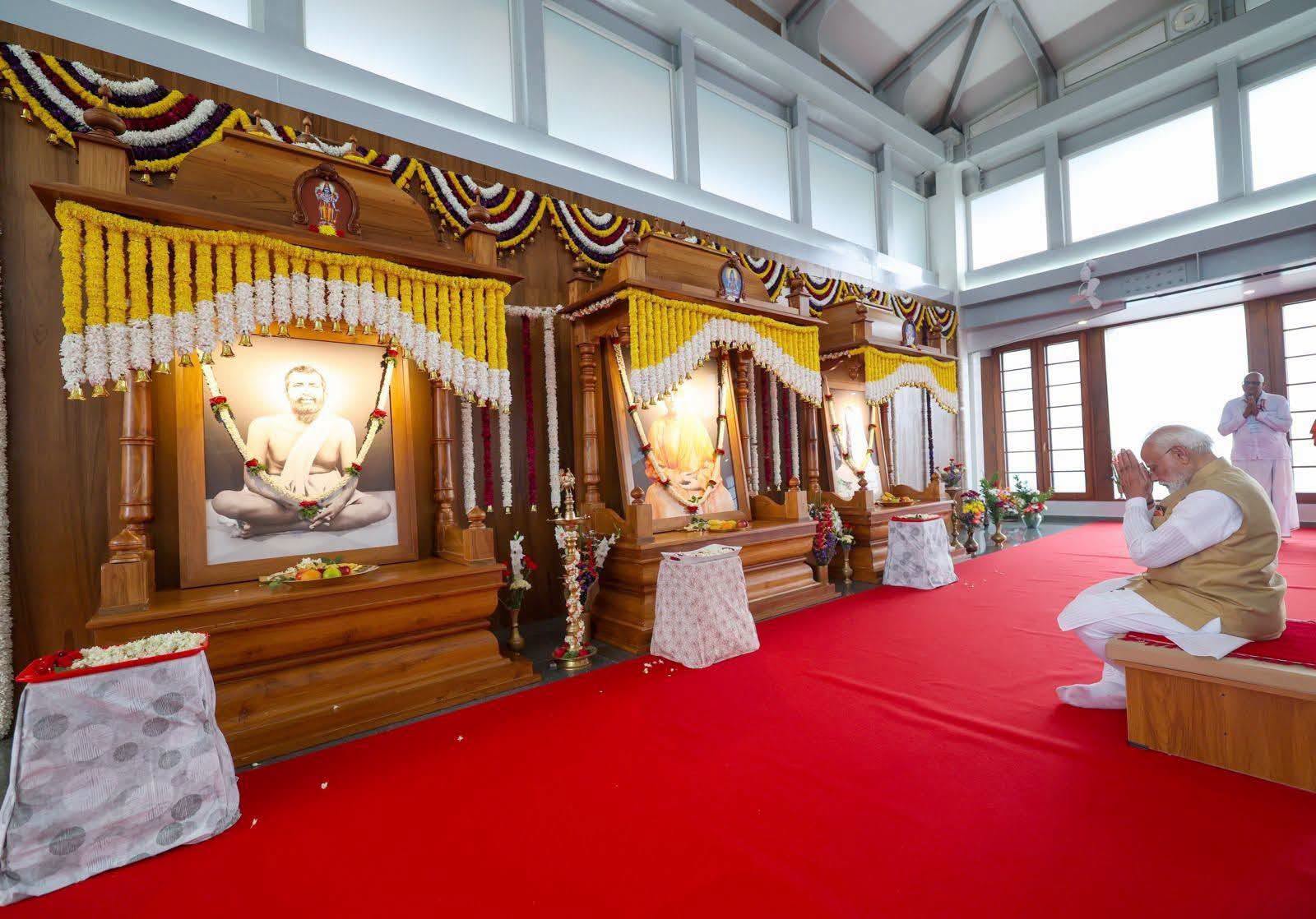 #PMModi While at Mysuru’s Viveka Smaraka, paid tributes to Sri Ramakrishna, The …